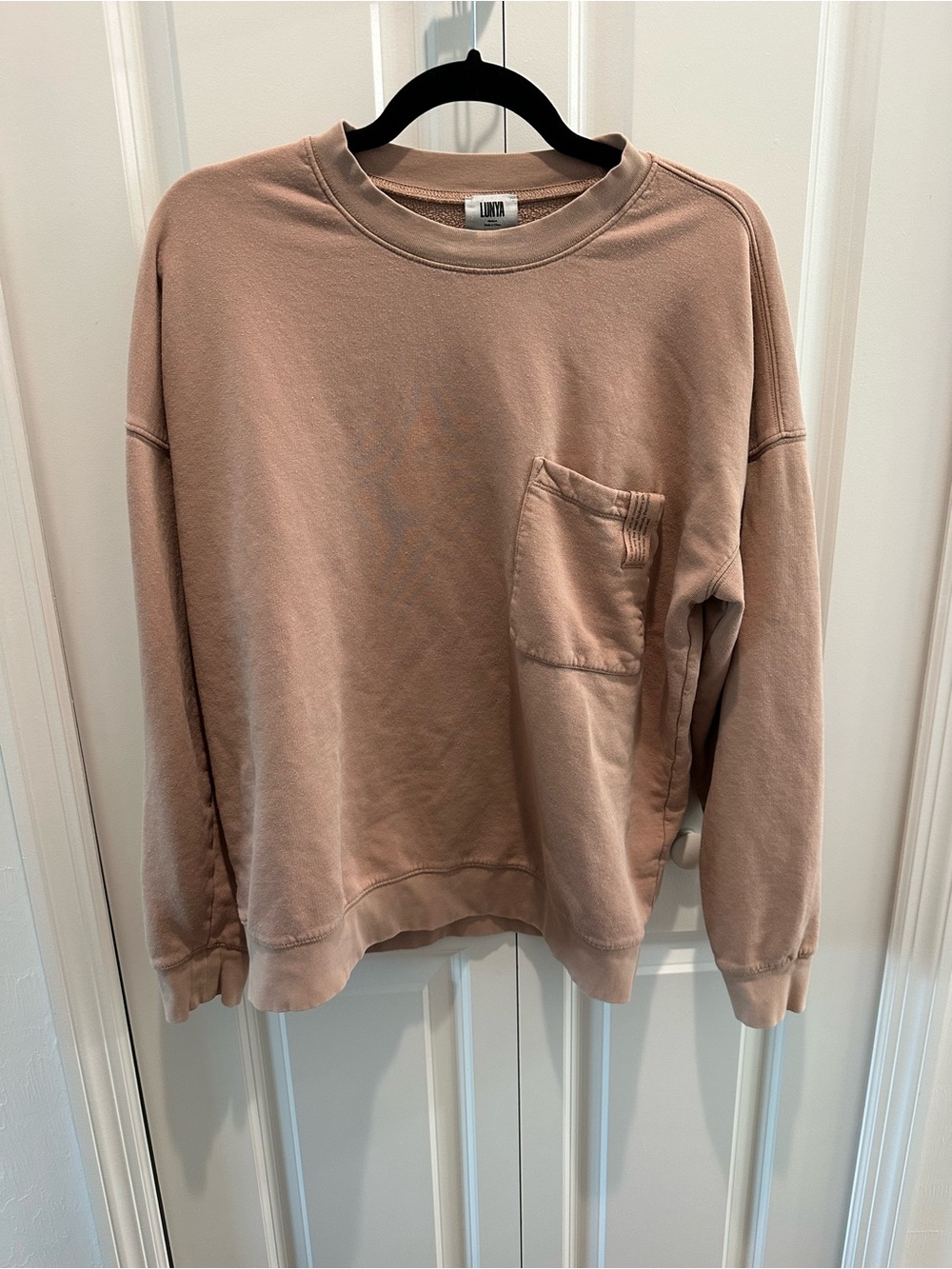 lunya luxury Women's Crewneck Sweatshirt Cotton, Modal & Silk - Picture 1 of 5